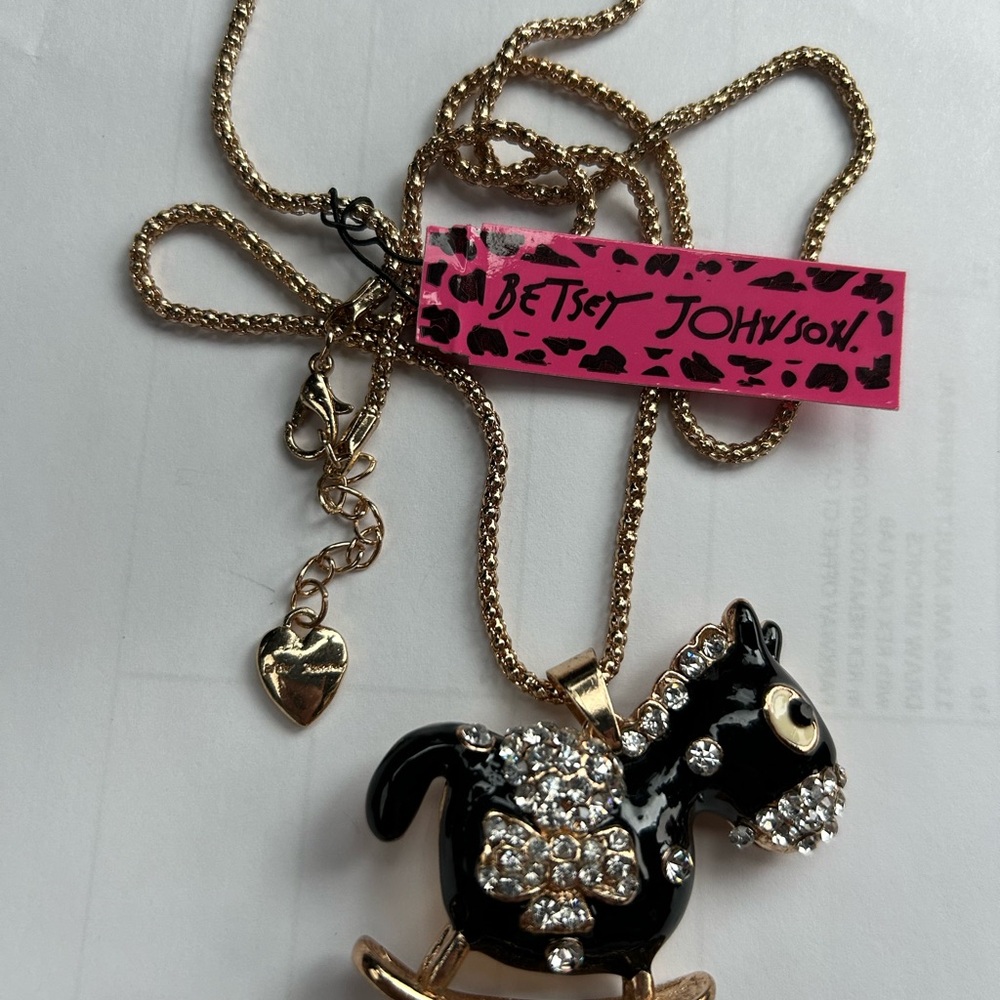 Betsey Johnson Rocking Horse Necklace